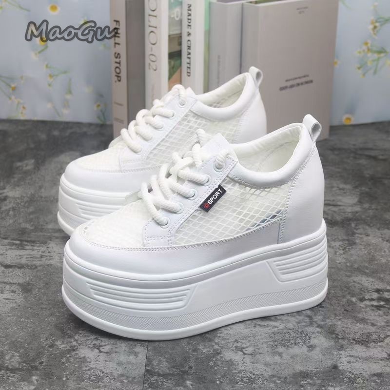 Sewing Garment - Tenis De Mujer レディース メッシュ プラットフォーム