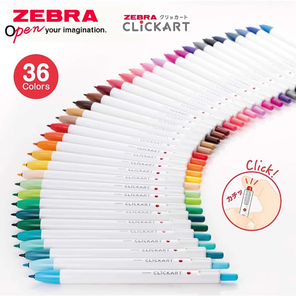 Zebra Pen Mildliner - ゼブラ-クリックアート蛍光ペン、マーカー、マイルライナー、学用品、ハンドアカウント、36色、ライトソフトヘッド、日本、wyss22、1個
