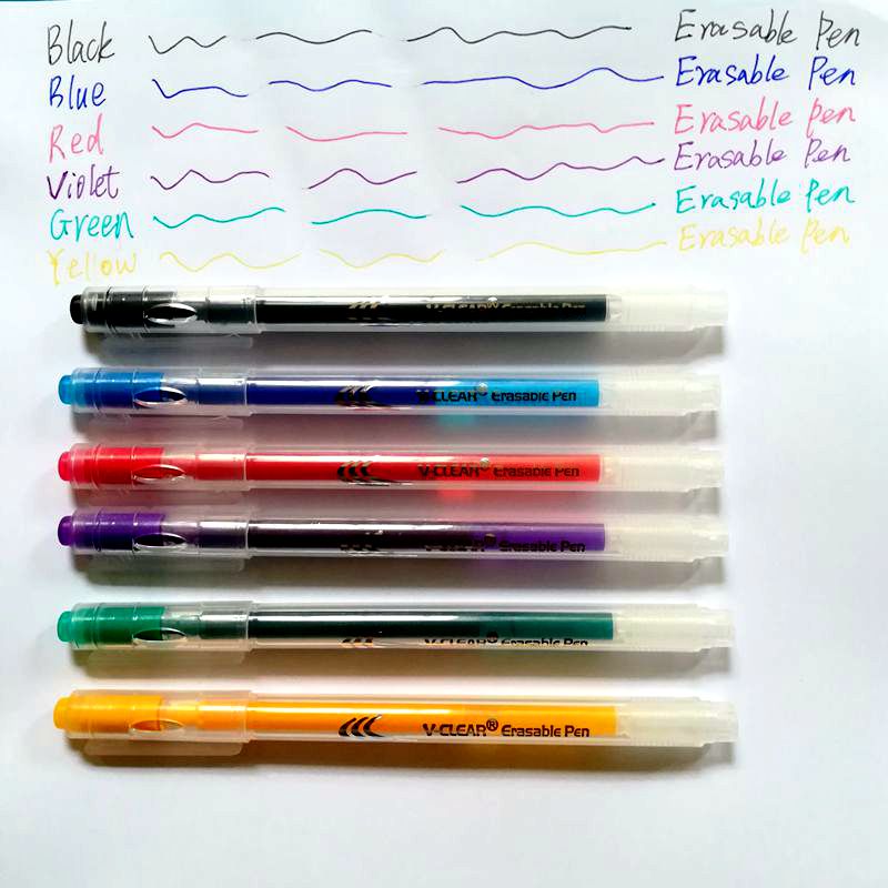 Pilot Pen Frixion - Vclear消去可能なペンフリクションリフィル、6色の文房具ジェル、学用品、学生の執筆