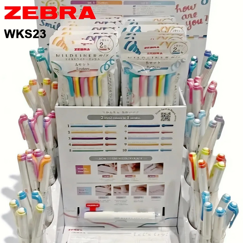 Zebra Pen Mildliner - ゼブラ ツインカラー ハイライター WKS23 マイルドライナー ミックス