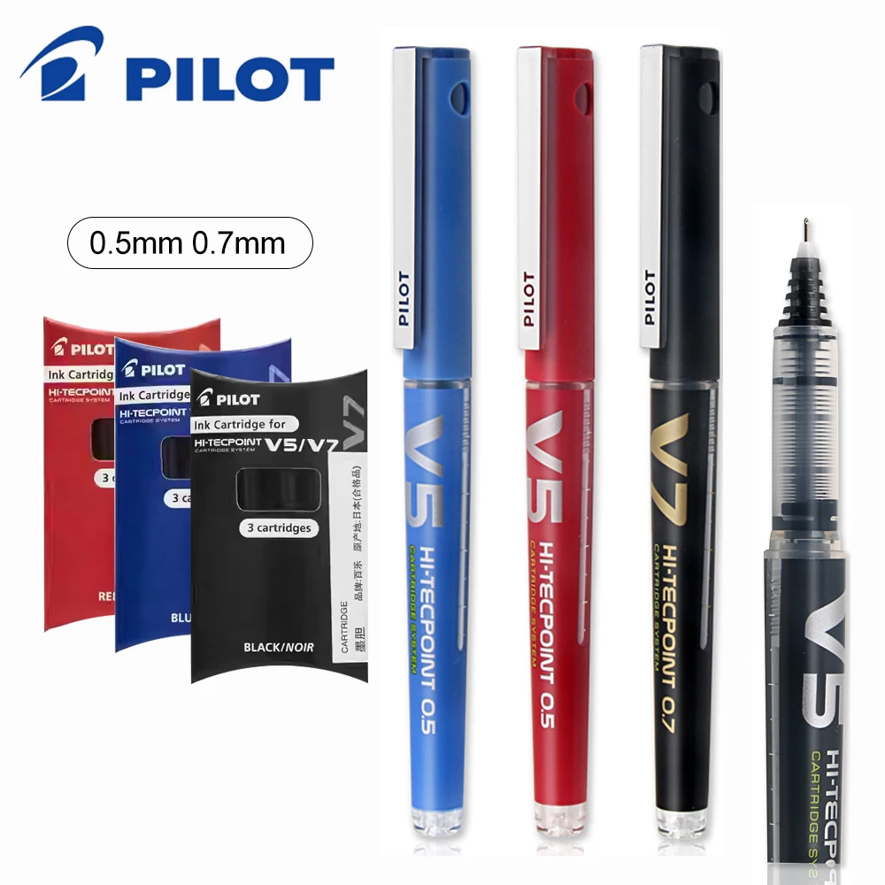 Pilot Pen V5 - 日本パイロット V5/V7 ゲルペンストレート液体交換可能なインクカートリッジ 0.5/0.7 ミリメートル筆記用学校文具オフィスアクセサリー