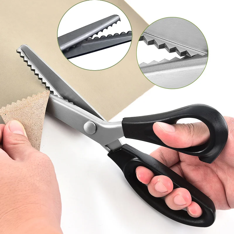 Pinking Shear Blade - ステンレス鋼の縫製はさみ,シャーリングはさみ,鋸歯状の刃,レースはさみ,縫製作業,テーラー,1個