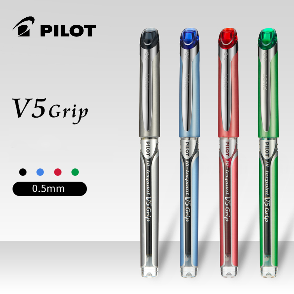 Pilot Pen V5 - パイロット V5 ストレート液体ニードルペングリップゴム BXGPN-V5 0.5 ミリメートル大容量学生オフィスボールペン