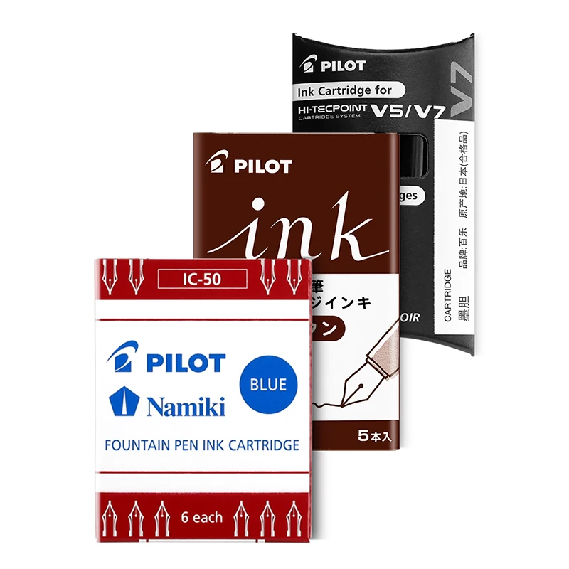 Pilot Pen V5 - 高品質パイロット IC-50 使い捨てインクカートリッジリフィル 78 グラム万年筆 V5