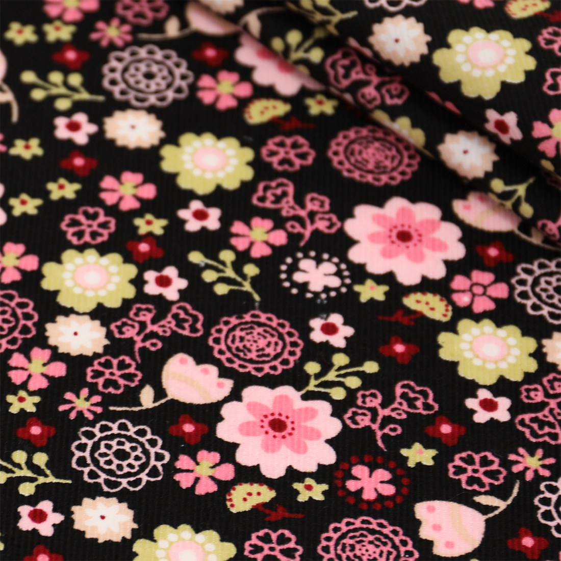 綿100% 花柄コーデュロイ生地 メートル単位で販売 衣類、 - Textile Sewing Patterns のレビューと価格