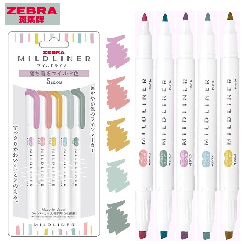 ゼブラ マイルドライナー ハイライターペン、ダブルチップ パ - Zebra Pen Mildliner のレビューと価格