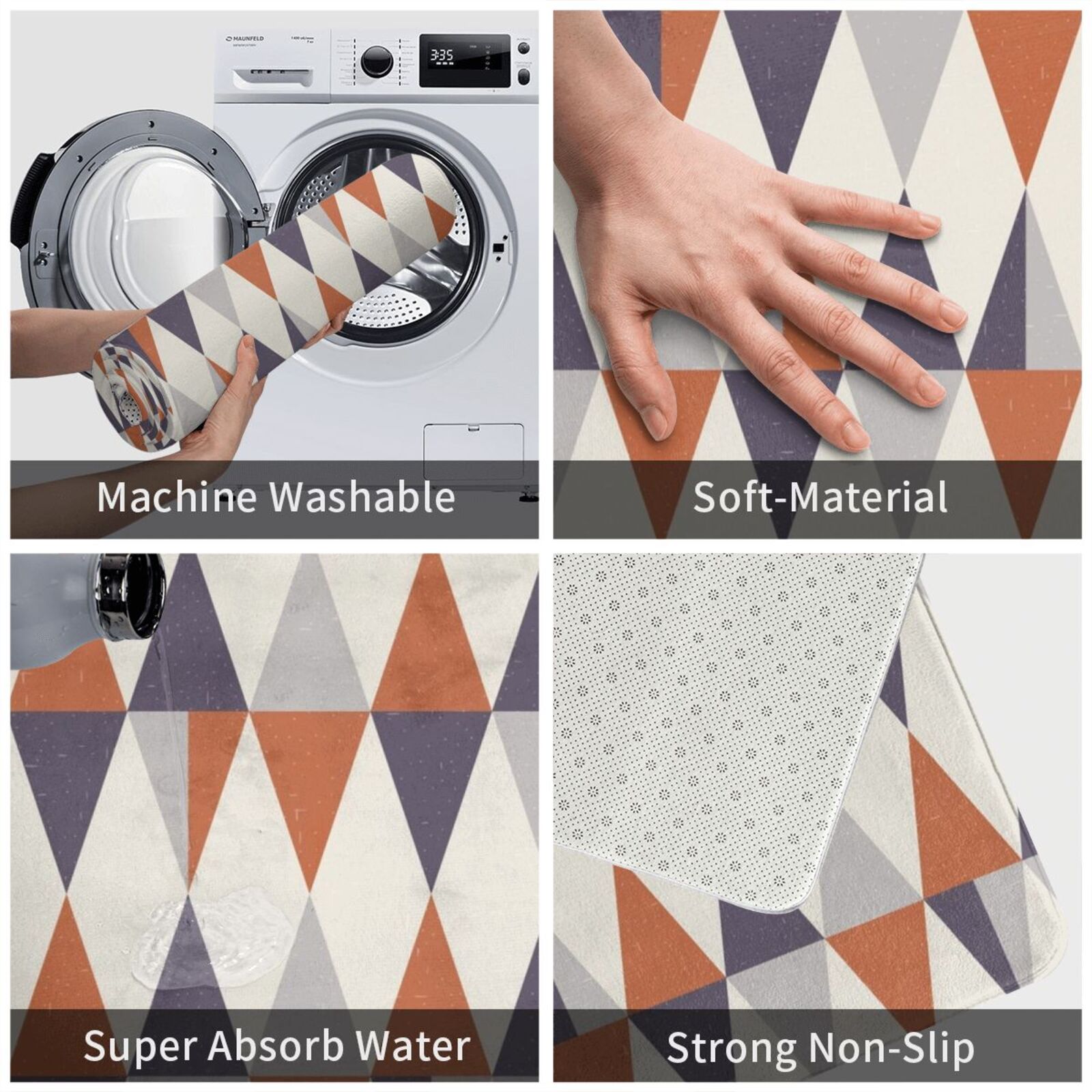 ミッドセンチュリーモダンカーペットマットラグクッションソフト - Century Textile & Sewing Supply Photos のレビューと価格
