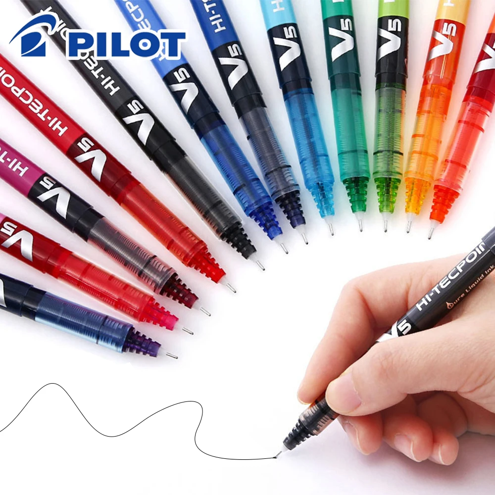 3 個日本パイロットゲルペンストレート液体タイプ 0.5 ミ - Pilot Pen V5 のレビューと価格