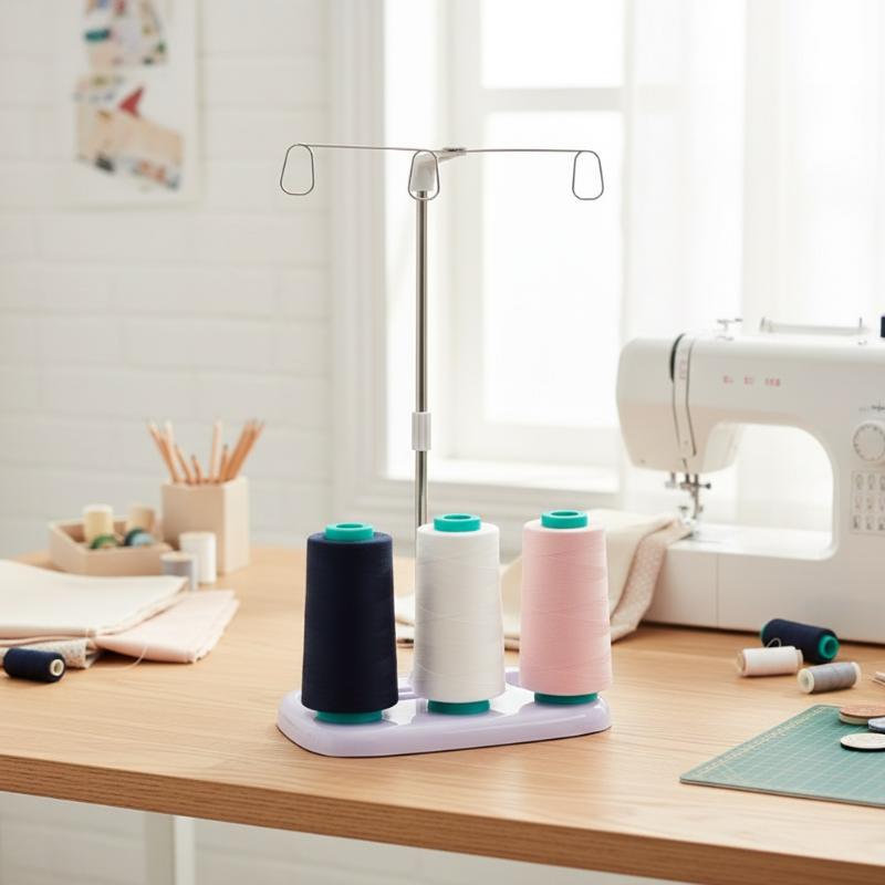 »頑丈なプラスチック製のコーン型糸スタンド、縫製用オーバーロ - Serger Thread Cone のレビューと価格