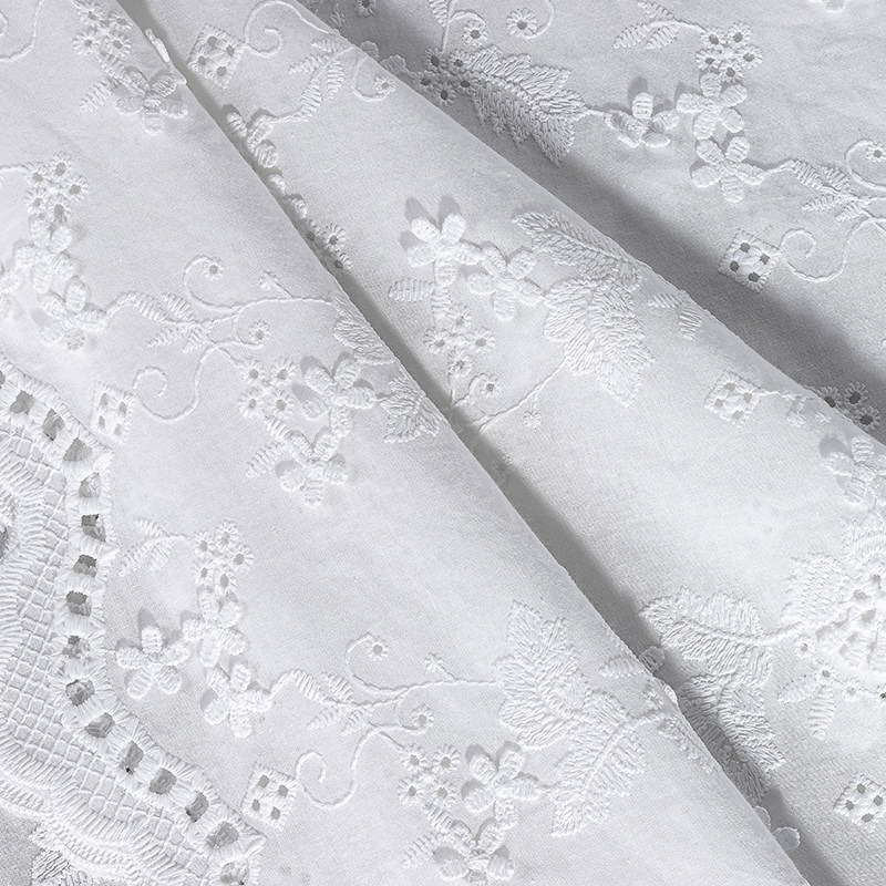 新登場のフル幅コットンミルクシルク糸3D中空刺繍生地、女性用 - Sewing Embroidery Fabric のレビューと価格