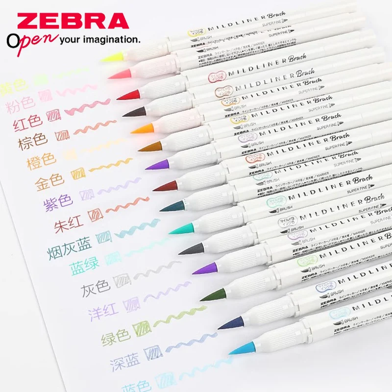 ゼブラ ハイライター WFT8 マイルドライナー ブラシ マ - Zebra Pen Mildliner のレビューと価格