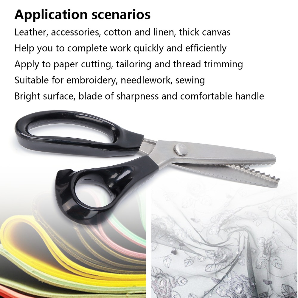波状鋸歯状刃ピンキングハサミステンレス鋼快適グリップ装飾用刃 - Pinking Shear Blade のレビューと価格