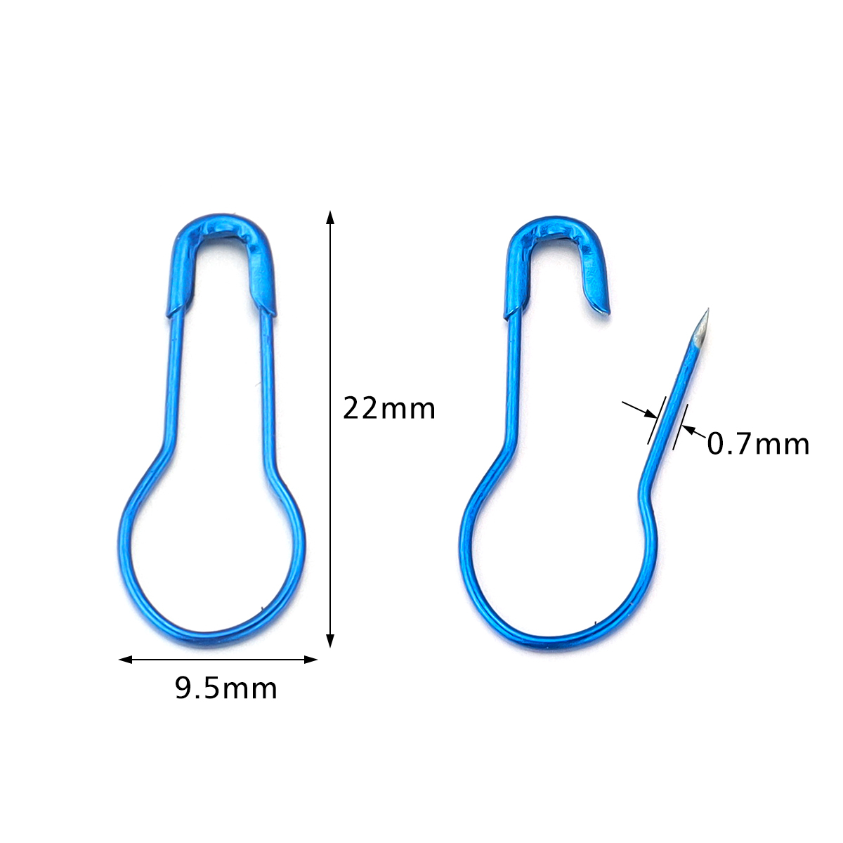 200個入り 22mm メタル製 カラフルなひょうたん型安全 - Sewing Knit のレビューと価格