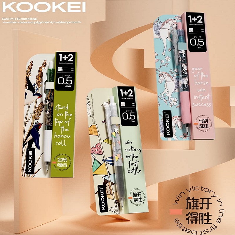 KOOKEI ゴールデンリスト サクセス ジェルペンセット、 - Pentel Pen Energel のレビューと価格