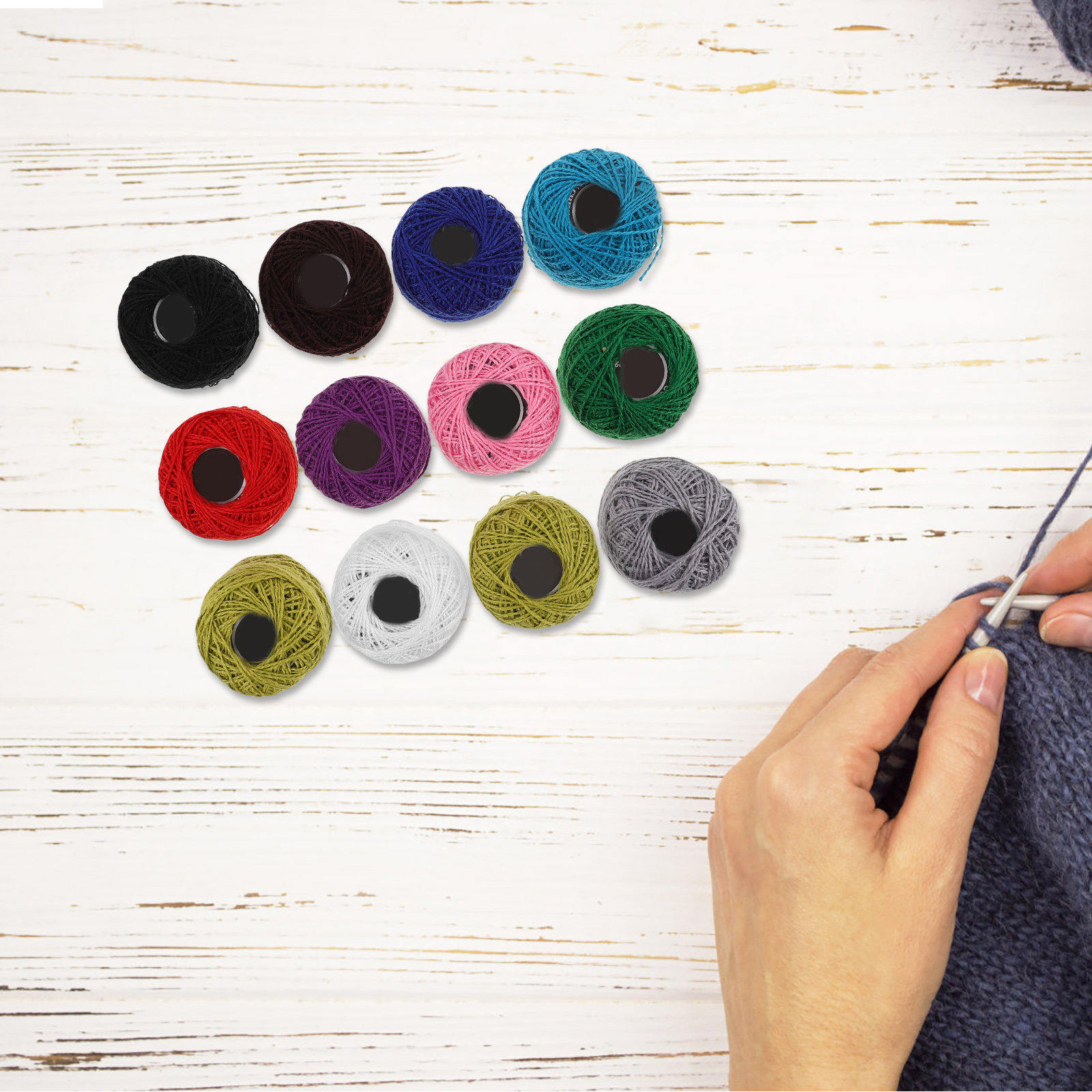 12色の綿刺繍糸 カラフルな糸 クロスステッチ DIY 手芸 - Sewing Knit のレビューと価格