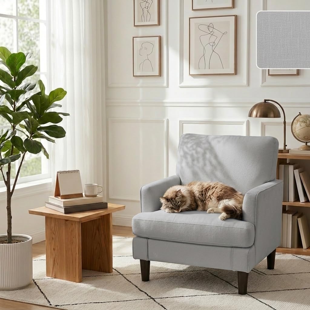# アクセントチェアセット ミッドセンチュリーの快適な布張り - Century Textile & Sewing Supply Photos のレビューと価格