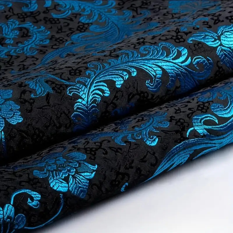 3Dブルーフェニックステールブロケード生地 — 衣類、DIY - Sewing Garment のレビューと価格
