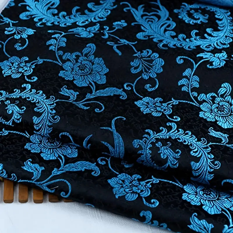 3Dブルーフェニックステールブロケード生地 — 衣類、DIY - Sewing Garment のレビューと価格