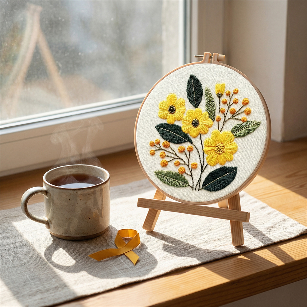 MomoArt DIY 刺繍キット花柄針仕事クロスステッチフ - Textile Sewing Patterns のレビューと価格