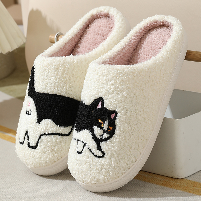 冬用プラッシュキュートダックスフンド刺繍ホームスリッパ レデ - Sewing Garment のレビューと価格